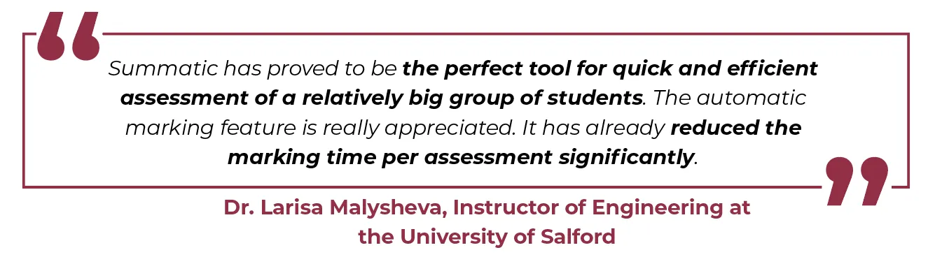 Feedback from Dr. Larisa Malysheva